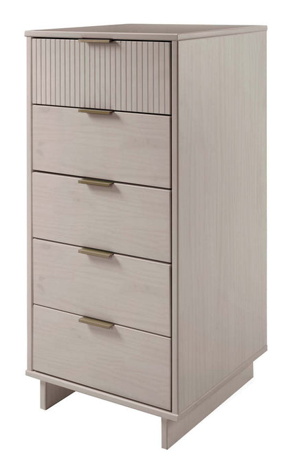 Manhattan Comfort Granville Tall 23.62 Modern Dresser with 5 Drawers - Light Grey|Grande commode moderne Granville de Manhattan Comfort de 23,62 po avec 5 tiroirs - gris clair