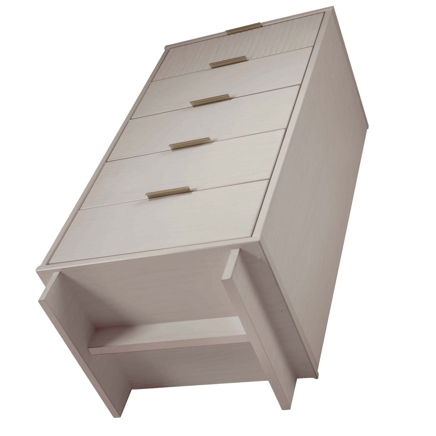 Manhattan Comfort Granville Tall 23.62 Modern Dresser with 5 Drawers - Light Grey|Grande commode moderne Granville de Manhattan Comfort de 23,62 po avec 5 tiroirs - gris clair