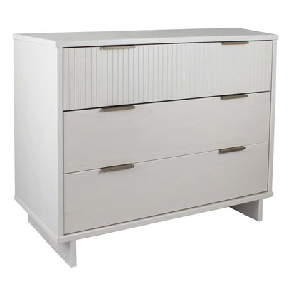 Manhattan Comfort Granville 38.18 Modern Dresser with 3 Drawers - Blanc|Commode moderne Granville de Manhattan Comfort de 38,18 po avec 3 tiroirs - blanche