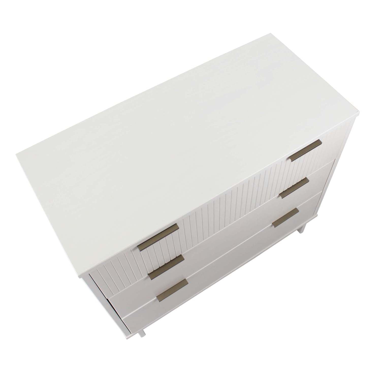 Manhattan Comfort Granville 38.18 Modern Dresser with 3 Drawers - Blanc|Commode moderne Granville de Manhattan Comfort de 38,18 po avec 3 tiroirs - blanche