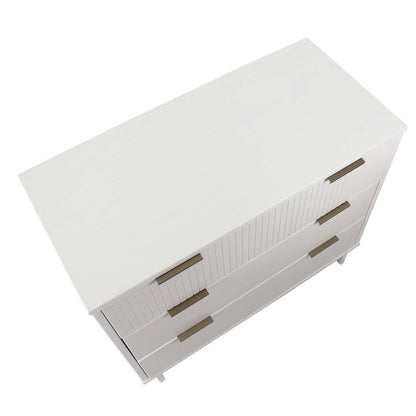 Manhattan Comfort Granville 38.18 Modern Dresser with 3 Drawers - Blanc|Commode moderne Granville de Manhattan Comfort de 38,18 po avec 3 tiroirs - blanche