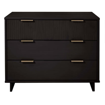 Manhattan Comfort Granville 38.18 Modern Standard Dresser with 3 Drawers - Noir|Commode standard moderne Granville de Manhattan Comfort de 38,18 po avec 3 tiroirs - noire