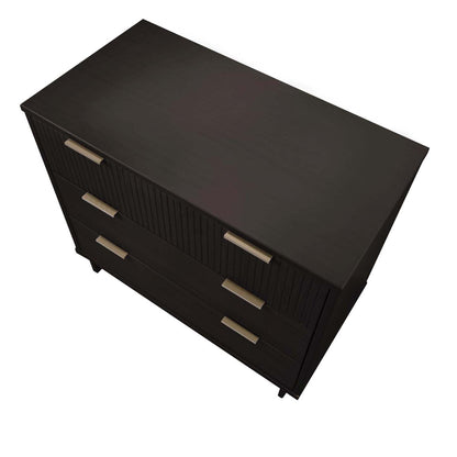 Manhattan Comfort Granville 38.18 Modern Standard Dresser with 3 Drawers - Noir|Commode standard moderne Granville de Manhattan Comfort de 38,18 po avec 3 tiroirs - noire
