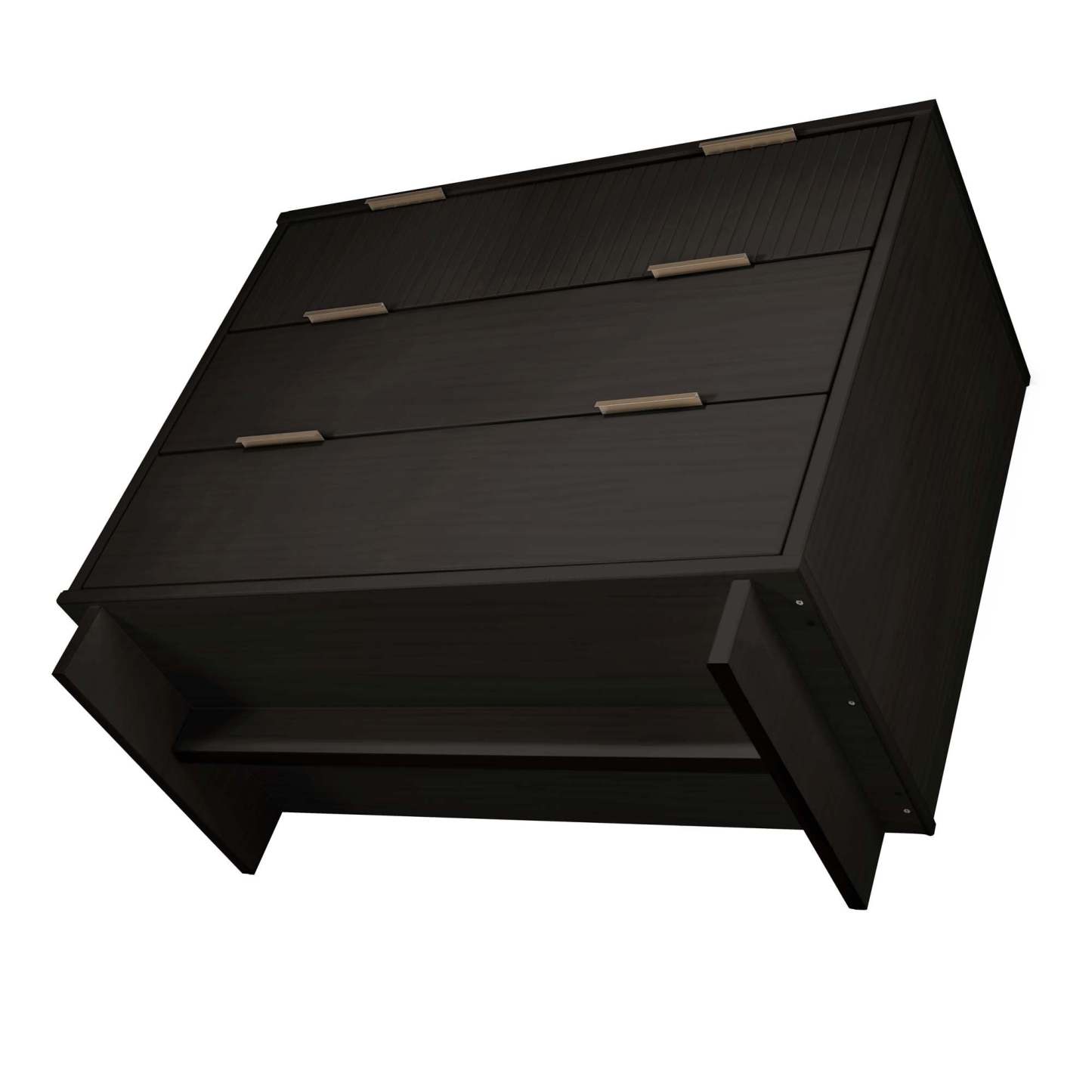 Manhattan Comfort Granville 38.18 Modern Standard Dresser with 3 Drawers - Noir|Commode standard moderne Granville de Manhattan Comfort de 38,18 po avec 3 tiroirs - noire