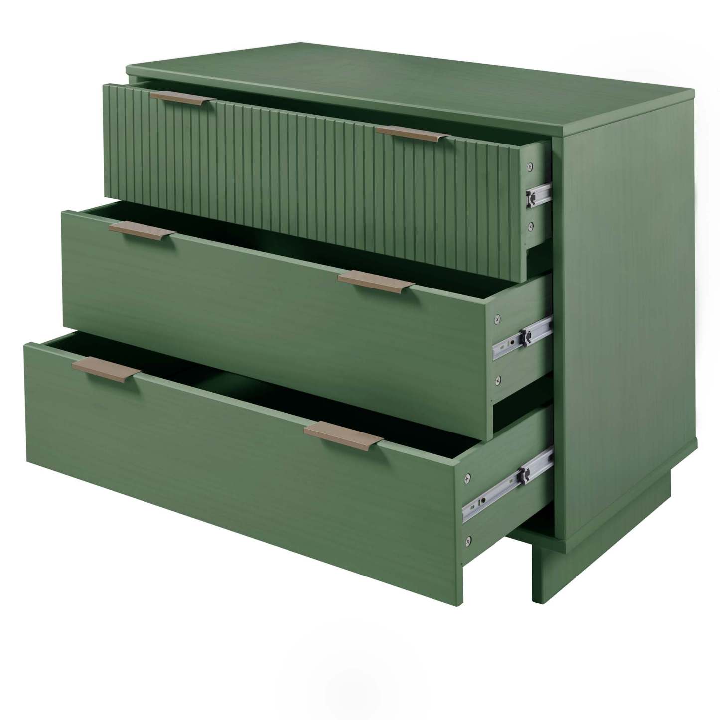 Manhattan Comfort Granville 38.18 Modern Dresser with 3 Drawers - Sage Green|Commode moderne Granville de Manhattan Comfort de 38,18 po avec 3 tiroirs - vert sauge
