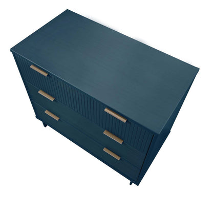 Manhattan Comfort Granville 38.18 Modern Standard Dresser with 3 Drawers - Midnight Blue|Commode standard moderne Granville de Manhattan Comfort de 38,18 po avec 3 tiroirs - bleu minuit