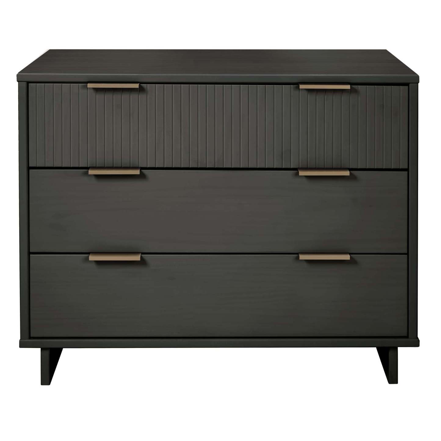 Manhattan Comfort Granville 38.18 Modern Dresser with 3 Drawers - Dark Grey|Commode moderne Granville de Manhattan Comfort de 38,18 po avec 3 tiroirs - gris foncé