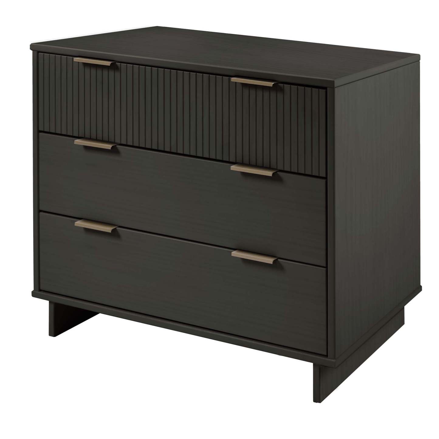 Manhattan Comfort Granville 38.18 Modern Dresser with 3 Drawers - Dark Grey|Commode moderne Granville de Manhattan Comfort de 38,18 po avec 3 tiroirs - gris foncé