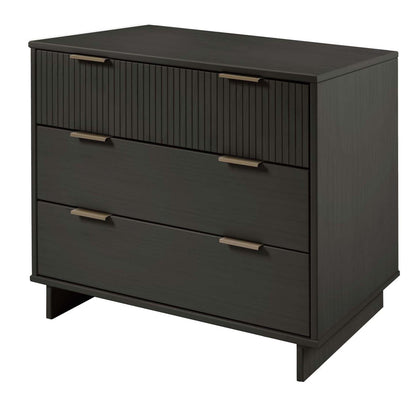 Manhattan Comfort Granville 38.18 Modern Dresser with 3 Drawers - Dark Grey|Commode moderne Granville de Manhattan Comfort de 38,18 po avec 3 tiroirs - gris foncé