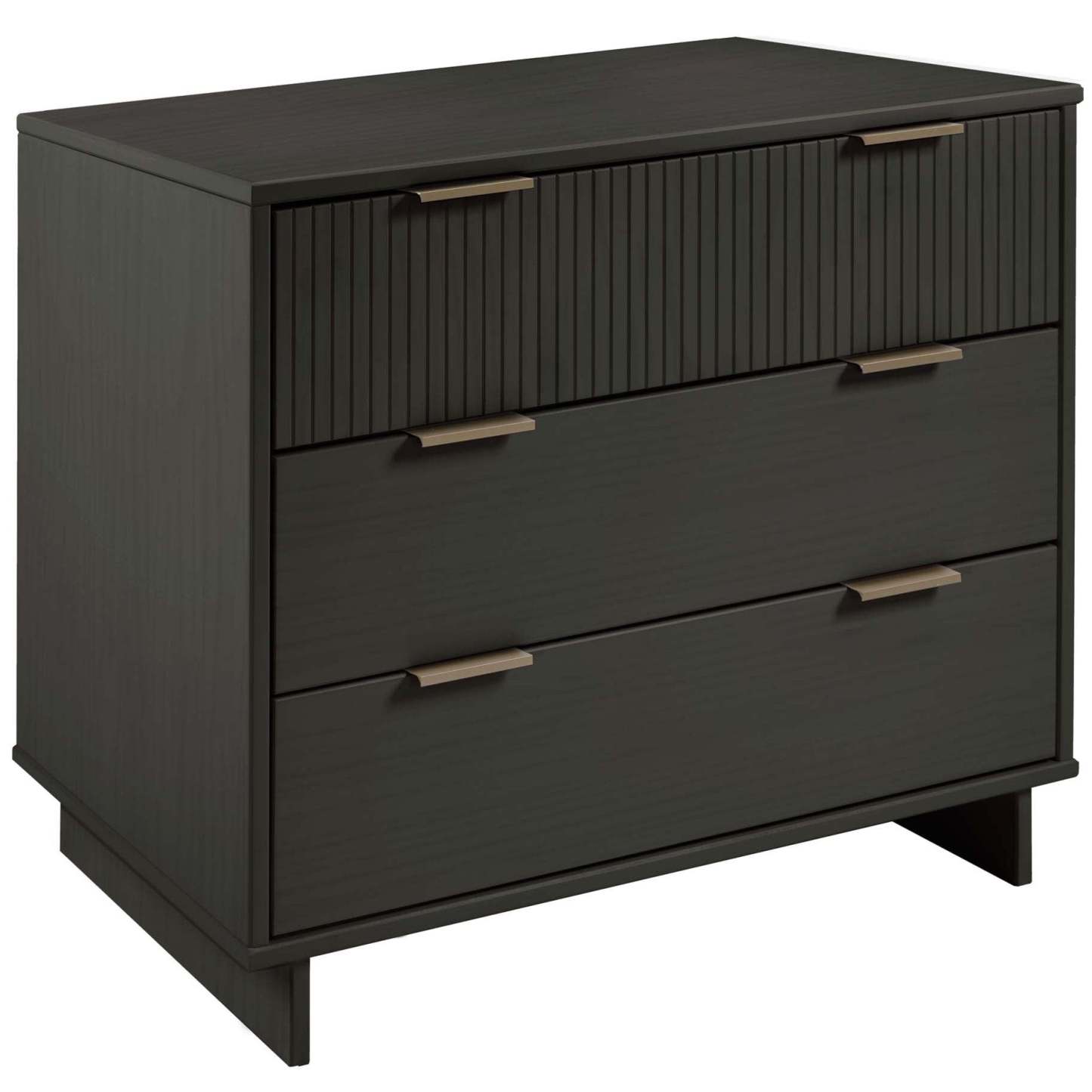 Manhattan Comfort Granville 38.18 Modern Dresser with 3 Drawers - Dark Grey|Commode moderne Granville de Manhattan Comfort de 38,18 po avec 3 tiroirs - gris foncé