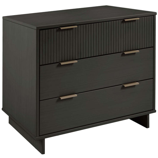 Manhattan Comfort Granville 38.18 Modern Dresser with 3 Drawers - Dark Grey|Commode moderne Granville de Manhattan Comfort de 38,18 po avec 3 tiroirs - gris foncé