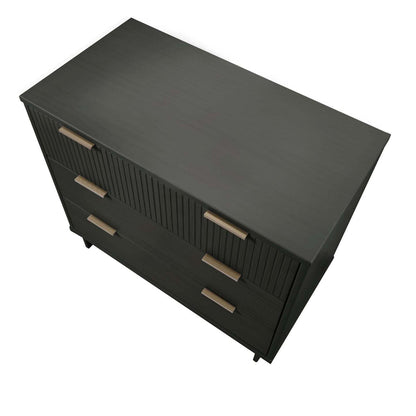 Manhattan Comfort Granville 38.18 Modern Dresser with 3 Drawers - Dark Grey|Commode moderne Granville de Manhattan Comfort de 38,18 po avec 3 tiroirs - gris foncé