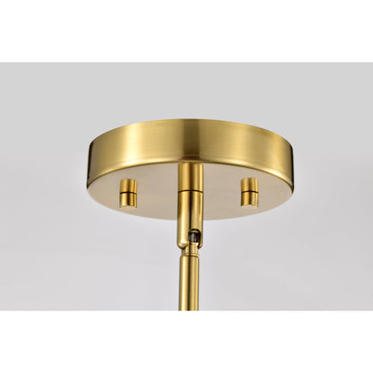 Suspension Daelan en verre transparent alvéolé à une lumière - 30,5 cm