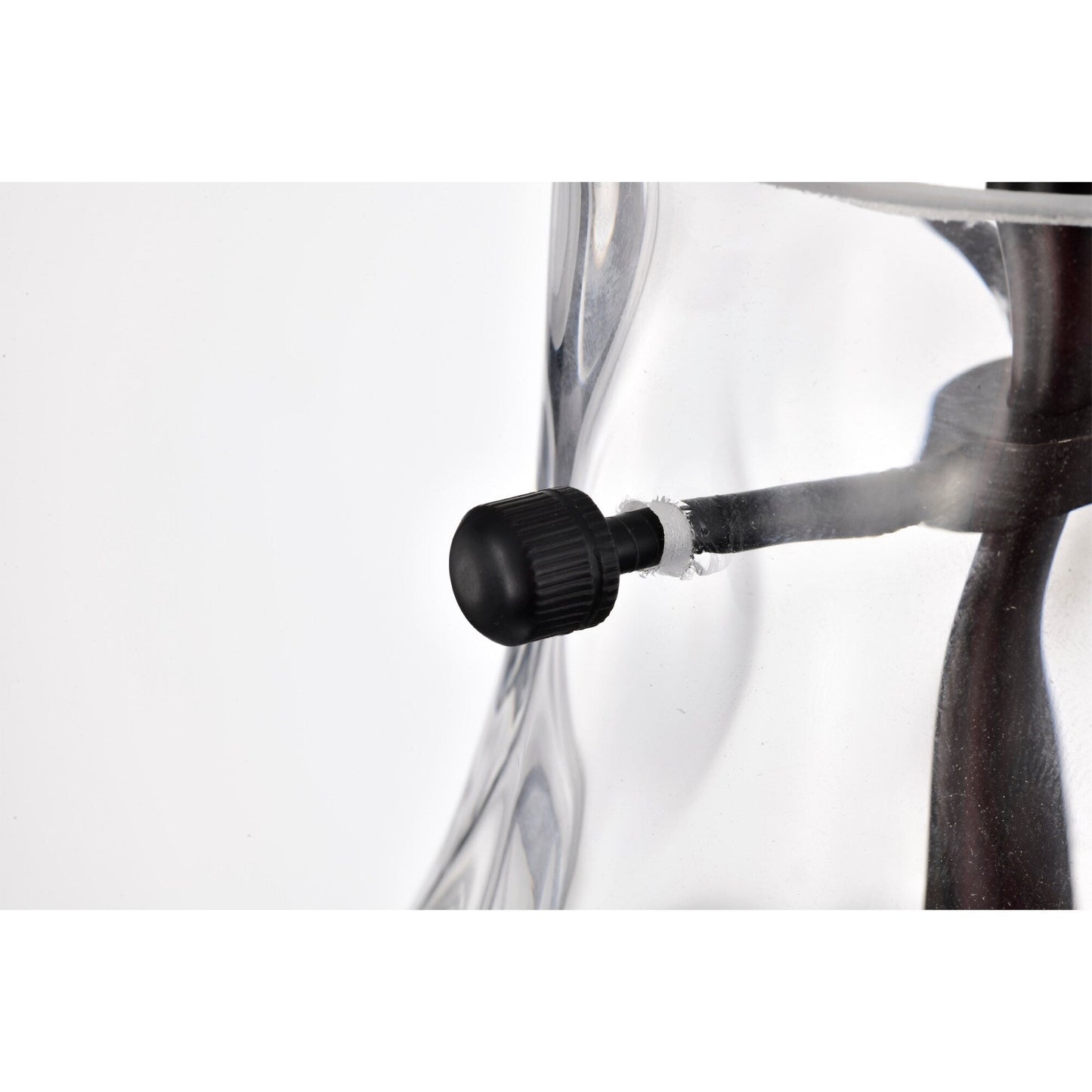 Suspension Daelan en verre transparent alvéolé à une lumière - 30,5 cm