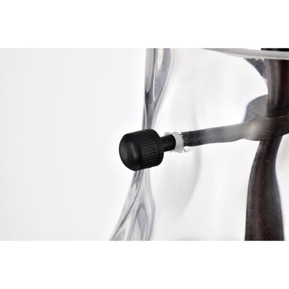 Suspension Daelan en verre transparent alvéolé à une lumière - 30,5 cm