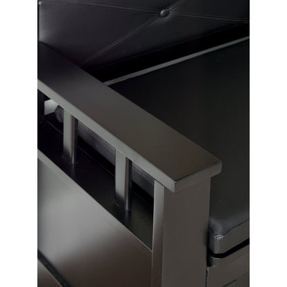 Banc d'entrée de rangement à couvercle rabattable en bois Dahlia