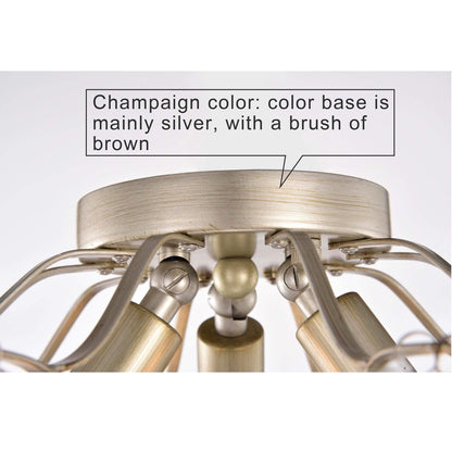 Plafonnier encastré Dalia Elegant à 3 lumières en cristal