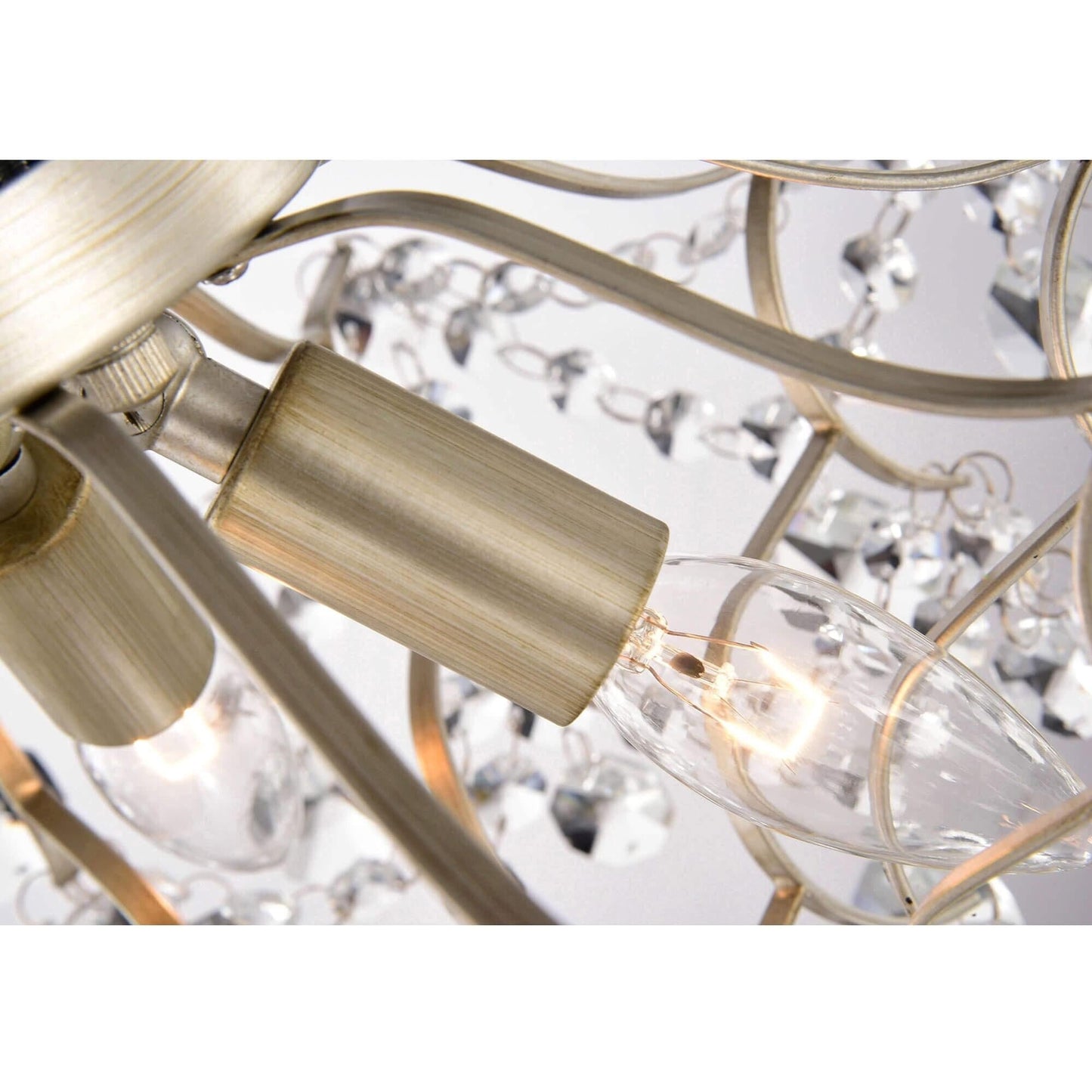 Plafonnier encastré Dalia Elegant à 3 lumières en cristal