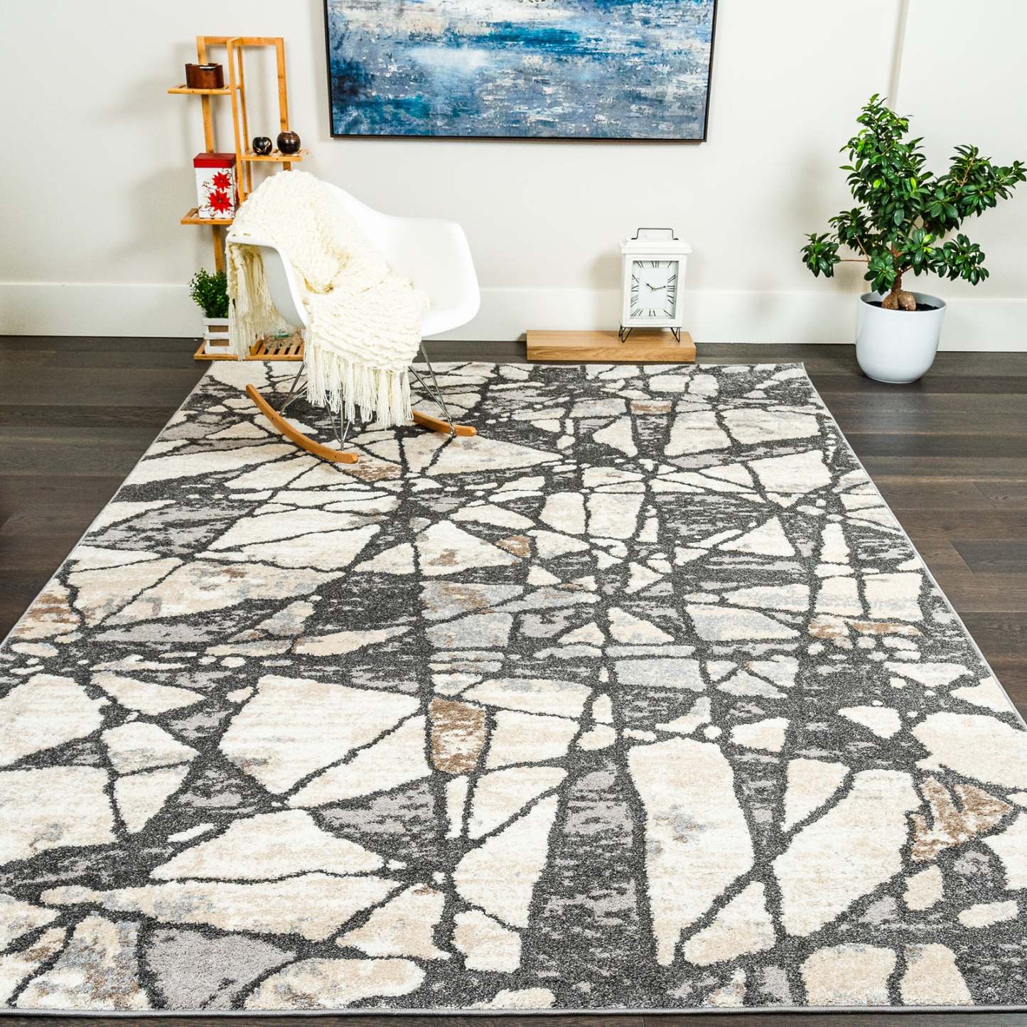 Tapis Darius Broken Ice Area - 6'7 x 9'6|Tapis Darius à motif de glace brisée - 6 pi 7 po x 9 pi 6 po