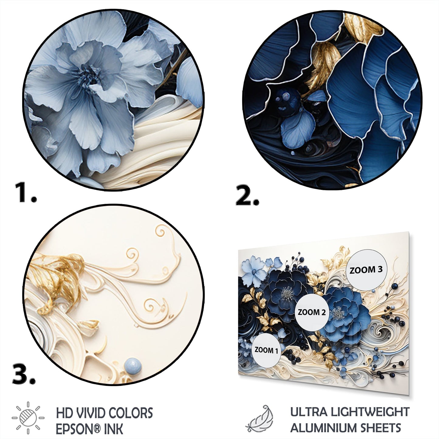 Designart Liquid Ink Spiralscape I Spirales abstraites Décoration murale en métal pour salon