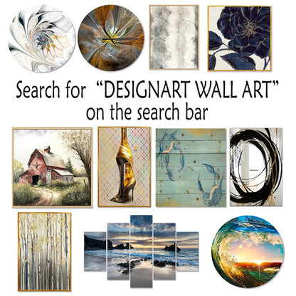 Décoration murale encadrée Designart Minimalisme Beige et Gris Vague Horizon I Minimalisme Côtier