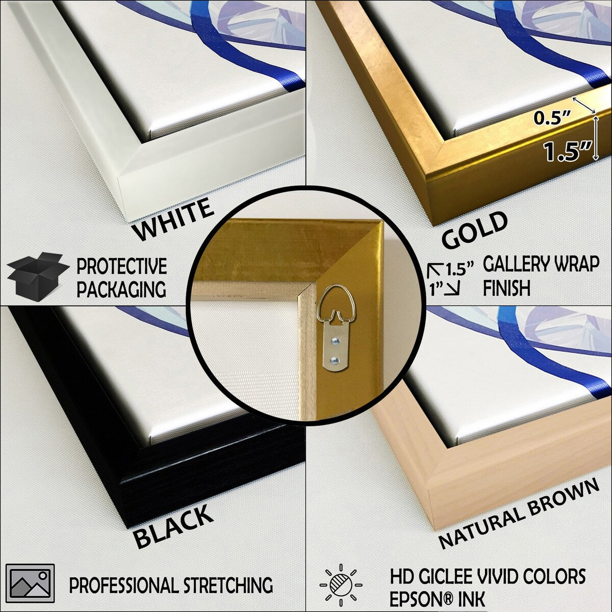 Ensemble de 3 tableaux abstraits encadrés Designart orange et blanc, style organique, pour la décoration du salon
