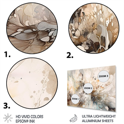 Designart Profondeurs géométriques blanches et grises I Art mural moderne en métal géométrique