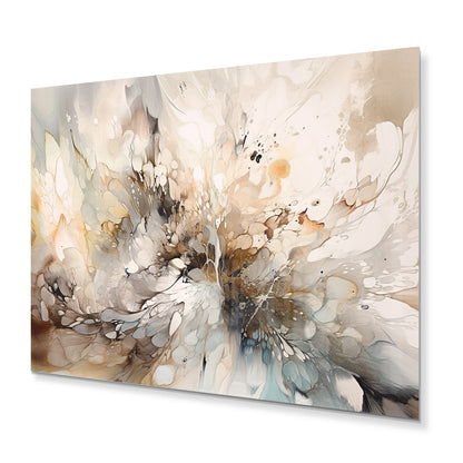 Designart Profondeurs géométriques blanches et grises I Art mural moderne en métal géométrique