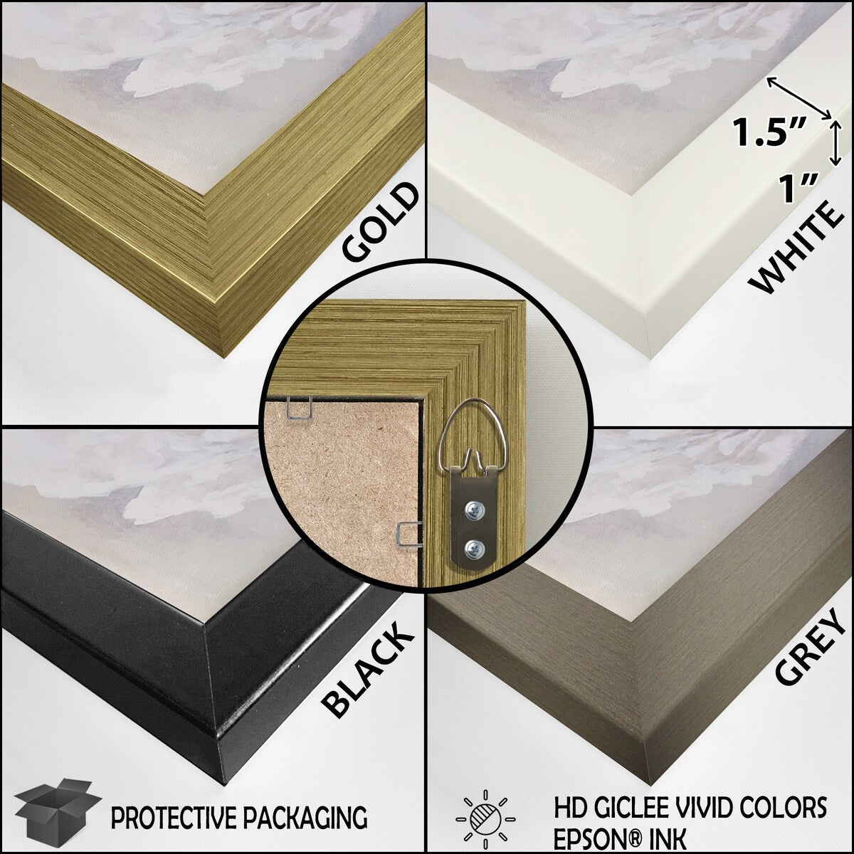 Designart Peinture abstraite Tempête d'encre blanche, bleue et orange III Décoration murale bleue Chambre moderne Toile encadrée