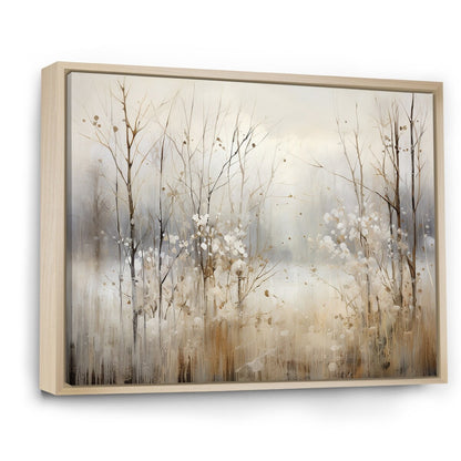 Décoration murale Designart Winter Meadow View Calmness II Meadow Grey - Toile encadrée pour chambre traditionnelle