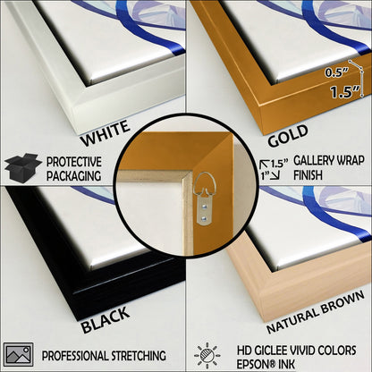 Designart Vert Luxe Abstrait Fluide Art I Impression sur Toile Encadrée Moderne