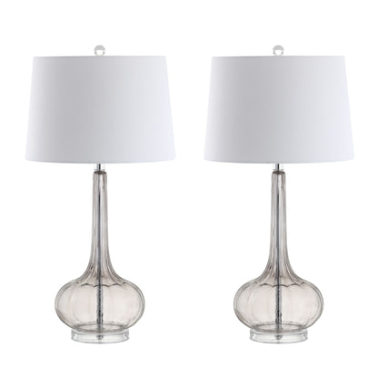 Lampe de table LED Diamante 28,5 en verre en forme de larme, rose (lot de 2) par JONATHAN Y