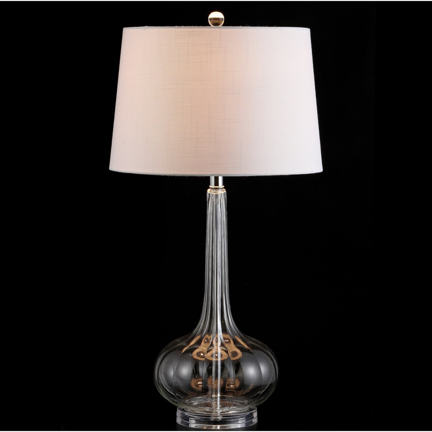 Lampe de table LED Diamante 28,5 en verre en forme de larme, rose (lot de 2) par JONATHAN Y