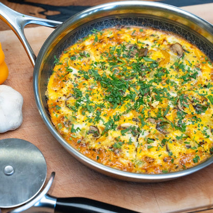 Ensemble de 7 poêles à frire hybrides antiadhésives en acier inoxydable DiamondClad