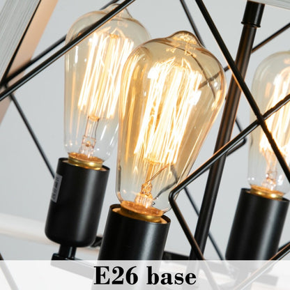 Lustre de ferme à 4 lumières à intensité variable pour salle à manger (ampoule non incluse)