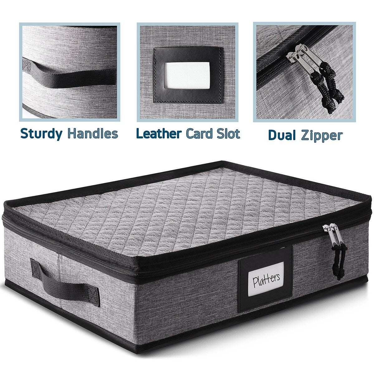 Boîtes de rangement StorageBud pour vaisselle - Supports empilables pour assiettes, tasses, couverts, verres à pied et plateaux