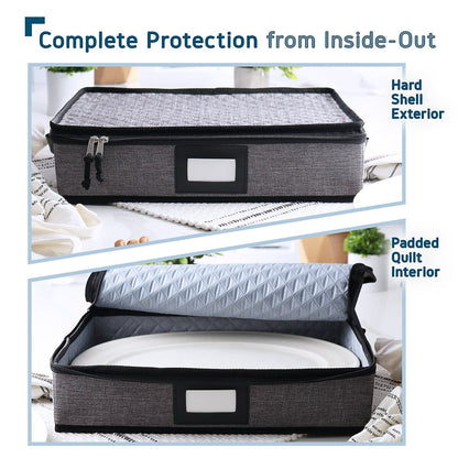 Boîtes de rangement StorageBud pour vaisselle - Supports empilables pour assiettes, tasses, couverts, verres à pied et plateaux