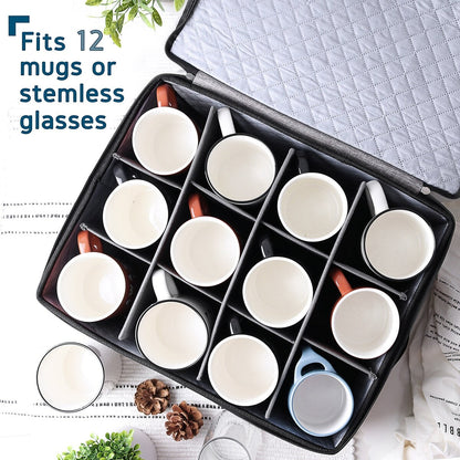 Boîtes de rangement StorageBud pour vaisselle - Supports empilables pour assiettes, tasses, couverts, verres à pied et plateaux