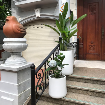 Jardinière ronde en fibre de pierre DreamPatio Glendale