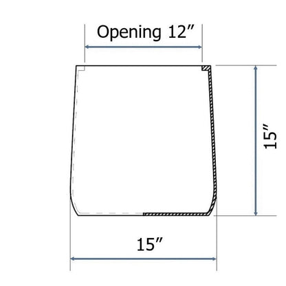 Jardinière ronde en fibre de pierre DreamPatio Glendale