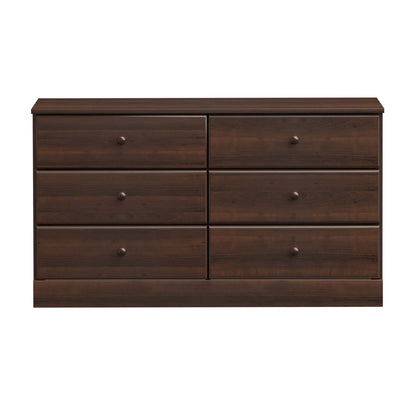 Commode Astrid 6 tiroirs - Expresso|Commode Astrid à 6 tiroirs - expresso