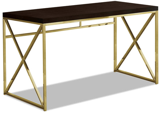 Bureau Emery 47,25 po - Cappuccino et Or