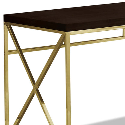 Bureau Emery 47,25 po - Cappuccino et Or