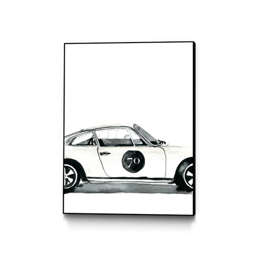 Porsche Canvas Framed Black 18x24 Wall Art|Œuvre d'art murale sur toile encadrée noire « Porsche » 18 x 24
