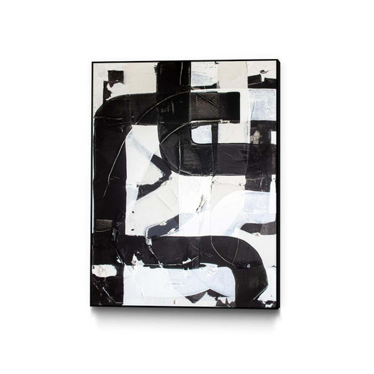 Œuvre d'art murale sur toile encadrée noire « Race Track » 24 x 32