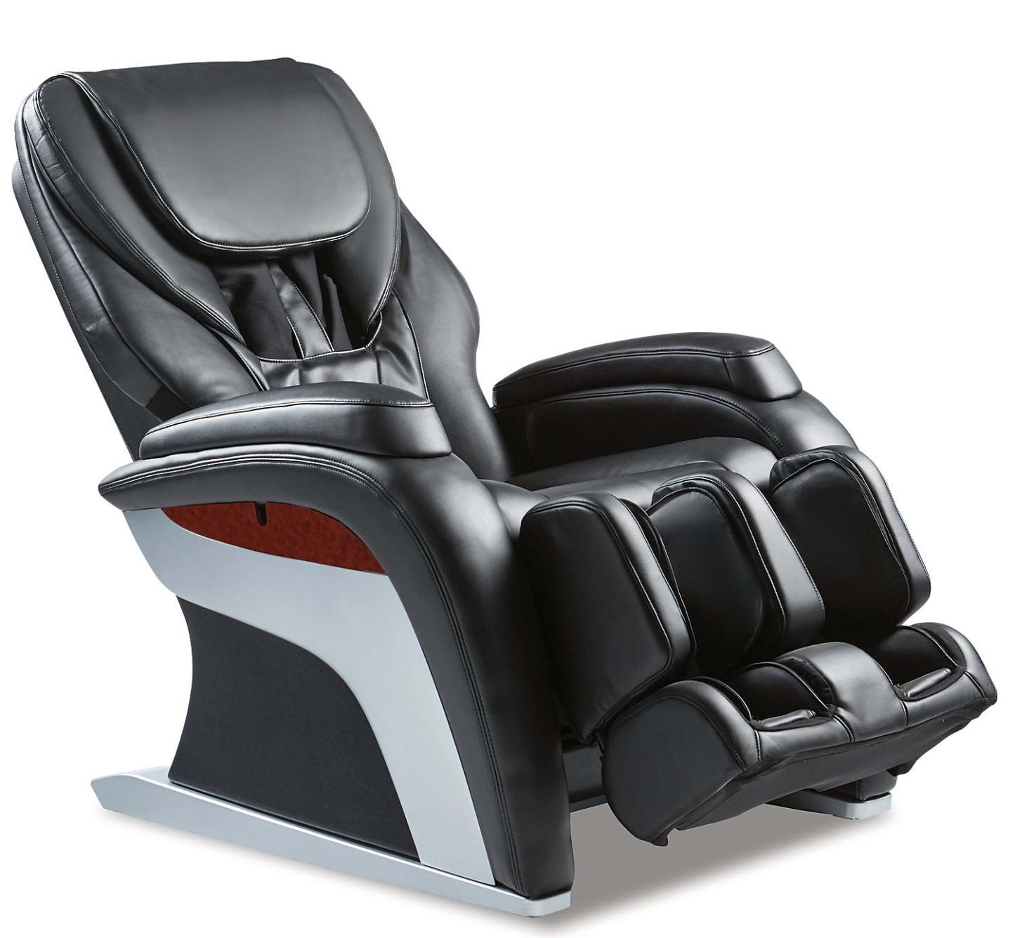 Fauteuil de massage à inclinaison électrique de la collection Urban de Panasonic de 48,1 po en cuir synthétique de qualité supérieure - noir