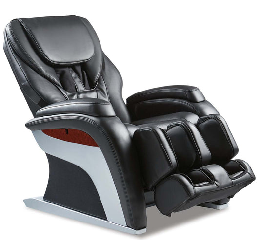 Fauteuil de massage à inclinaison électrique de la collection Urban de Panasonic de 48,1 po en cuir synthétique de qualité supérieure - noir