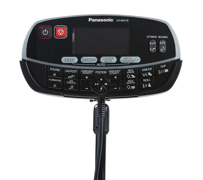 Fauteuil de massage à inclinaison électrique de la collection Urban de Panasonic de 48,1 po en cuir synthétique de qualité supérieure - noir