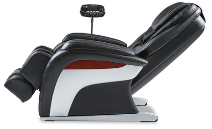 Fauteuil de massage à inclinaison électrique de la collection Urban de Panasonic de 48,1 po en cuir synthétique de qualité supérieure - noir