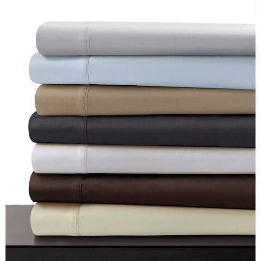 Ensemble de draps 6 pièces en coton égyptien 600 fils/cm² à poches extra profondes